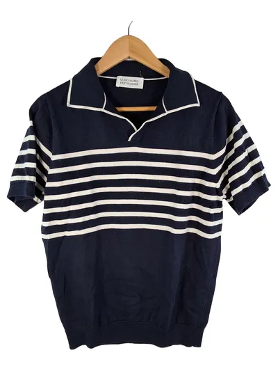 Guido Maria Kretschmer Herren Poloshirt Gr. S Blau Weiß Gestreift Maritim