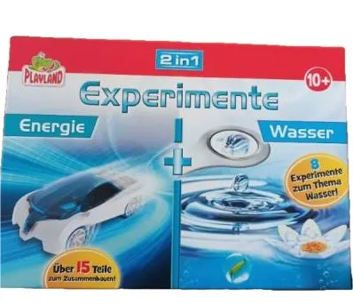 PLAYLAND Experimentierkasten Energie Wasser Bausatz 2in1 ab 10 Jahre Mehrfarbig