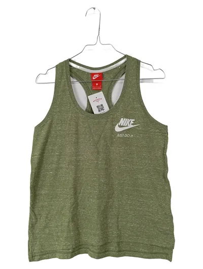 Nike Damen Tank Top Racerback Sportshirt Gr. S Oliv Meliert