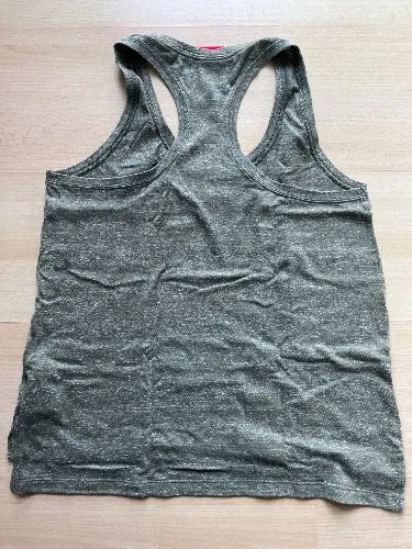 Nike Damen Tank Top Racerback Sportshirt Gr. S Oliv Meliert