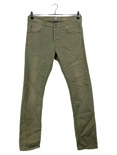 7 For All Mankind Colen Herren Jeans Hose Oliv Gr. W33 L33 Regular Fit