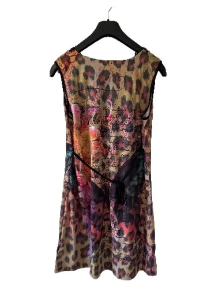 Chérie Line Damen Animal Print Top mit Spitze Gr. 42/XL Mehrfarbig Freizeit 6