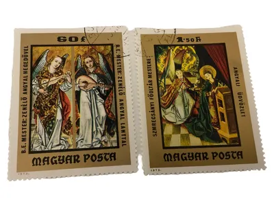 Magyar Posta Briefmarke Engel Zenelo Angyal Angyali Udvözlet 1973 Mehrfarbig