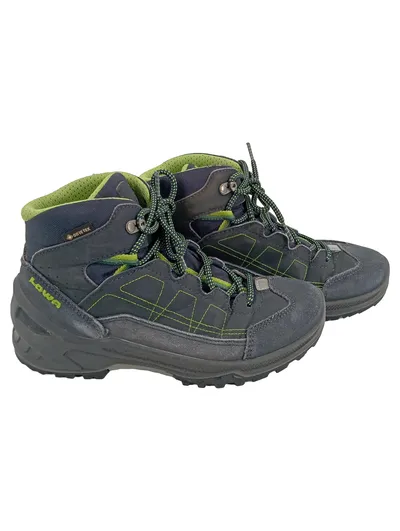 LOWA Outdoorschuhe Kinder Gr. 35 Schwarz Gore-Tex Wanderschuhe Trekkingschuhe