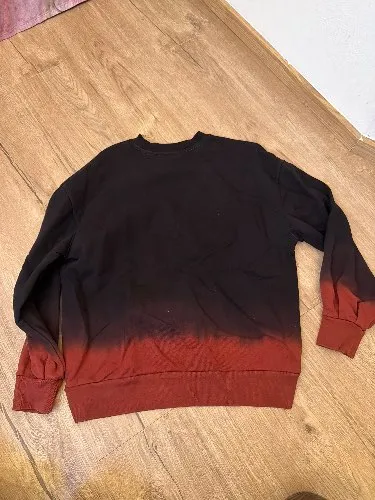 Levi's Damen Pullover Sweatshirt Ombre Farbverlauf Schwarz Rot Gr. XS