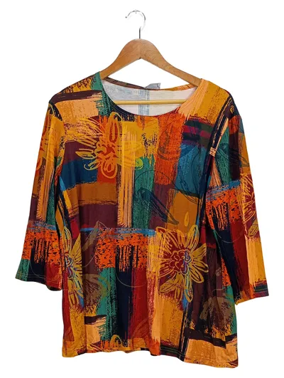 Seidel Damen Langarmshirt Gr. 42 Mehrfarbig Modern