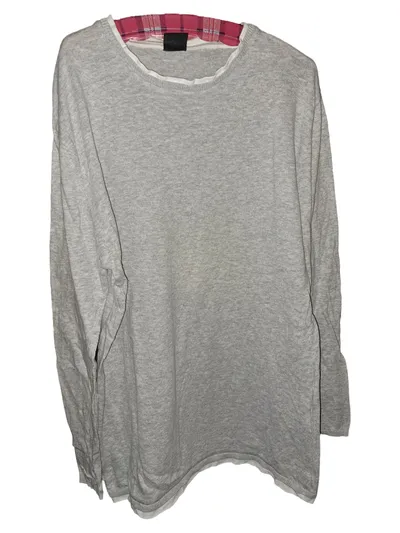 FSBN Herren Langarmshirt Grau Gr. 48/M Casual Baumwolle