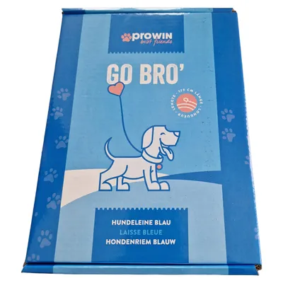 proWIN Hundeleine Go Bro' Blau 179 cm Leine für Hunde