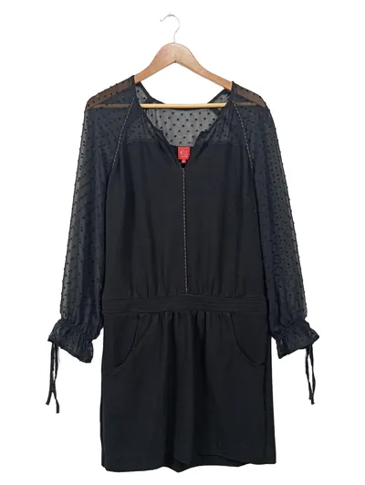 MISS CAPTAIN Damen Freizeitkleid Gr. 44 Schwarz Casual Feminin
