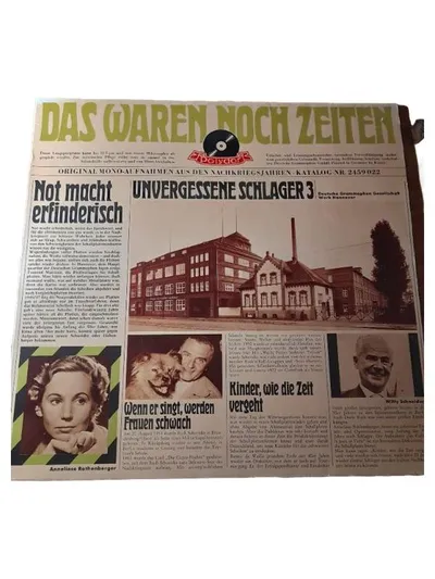 Das Waren Noch Zeiten Unvergessene Schlager 3 Polydor LP Vinyl Oldies
