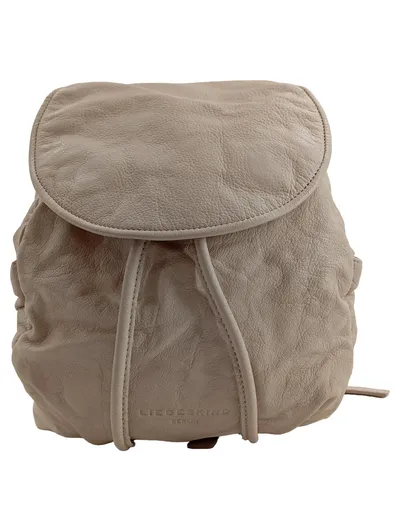 Liebeskind Berlin Damen Leder Rucksack Beige Casual Mini Backpack