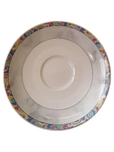 Eschenbach Porzellan Unterteller bunt Paisley 14,5cm abstrakt Kunst