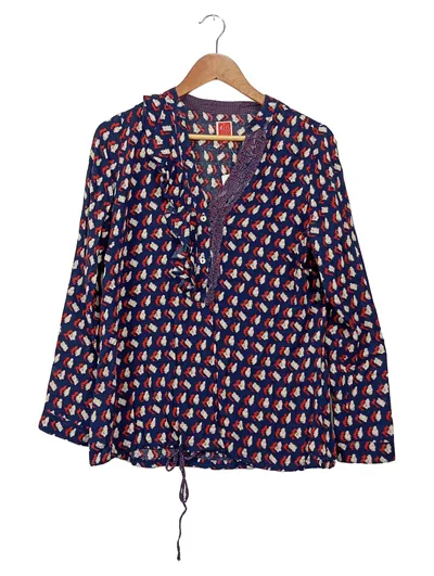MISS CAPTAIN Damen Bluse 38/M Mehrfarbig Casual Viskose