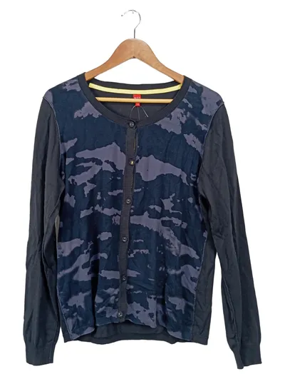 MISS CAPTAIN Strickjacke Damen Gr. 40 Blau Casual Baumwolle
