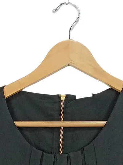 Vero Moda Damen Top ärmellos elegant schwarz Gr. L Falten Raffungen Büro