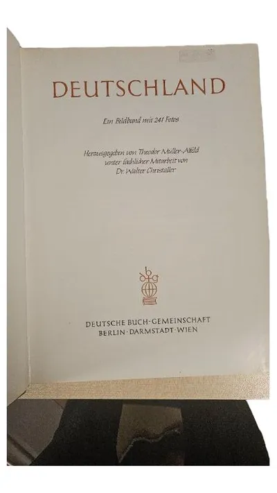 Deutschland Bildband Hardcover Theodor Müller-Alfeld 241 Fotos Deutsch