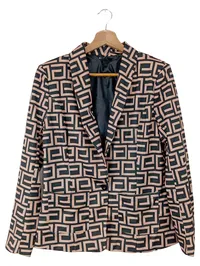 CHICME Damen Blazer Jacke Gr. 38/M Mehrfarbig Geometrisch Modern 1