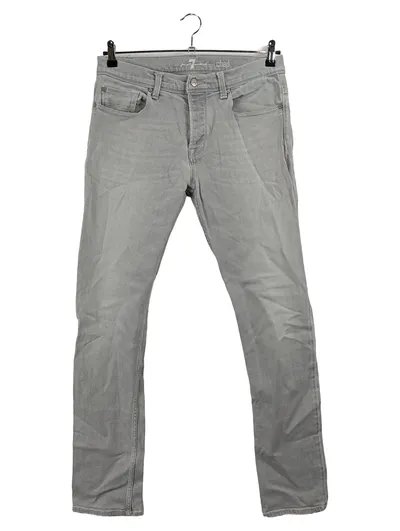 7 For All Mankind Chad Herren Jeans Straight Leg Grau W32