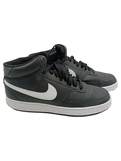 Nike Court Vision Mid Herren Sneaker High Schwarz Weiß Gr. 42,5 Leder