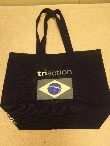 Triaction Shopper Tasche Tropical Print Schwarz Baumwolle Damen