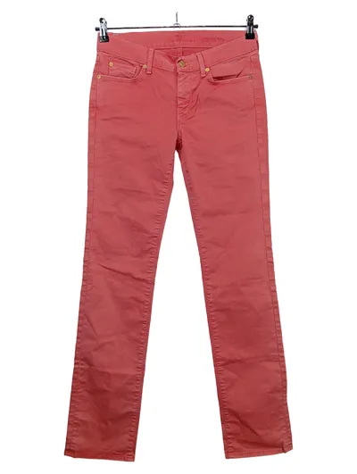 7 For All Mankind Damen Jeans Straight Leg Rot Koralle Gr. 40 W31