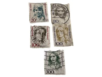 Deutsche Bundespost Briefmarken Set Diverse Persönlichkeiten Mehrfarbig Porträts