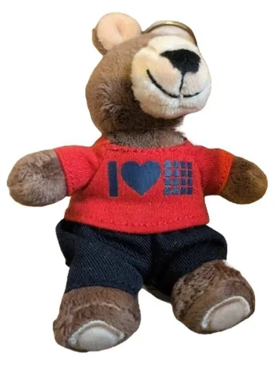 Ritter Sport Teddybär Schlüsselanhänger Plüsch Braun 11cm Kinder Logo