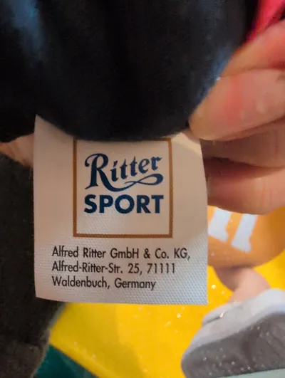 Ritter Sport Teddybär Schlüsselanhänger Plüsch Braun 11cm Kinder Logo