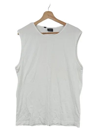 bpc Herren Basic Top ärmellos Weiß Gr. 50/L Baumwolle Freizeit