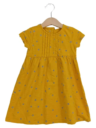 Next Mädchen Sommerkleid Gelb Sterne Gr. 92 Baumwolle Casual Freizeit