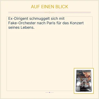 Das Konzert DVD Radu Mihaileanu Melanie Laurent Drama FSK 0