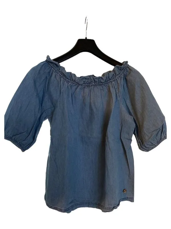 EIGHT2NINE Damen Bluse Jeans-Optik Off-Shoulder Gr. 36/S Casual 1