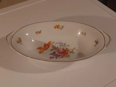 Rosenthal Dekoschale Porzellan Blumenmuster Klassisch Weiß 20cm