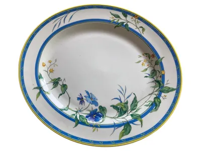 Royal Worcester Essteller Porzellan Pastorale Blumenmuster Mehrfarbig 33cm