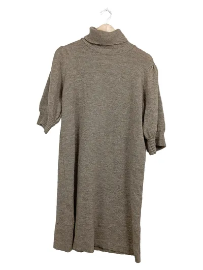 ORSAY Damen Strickkleid Rollkragen Braun Meliert Gr. L 42