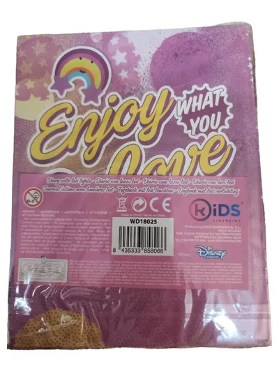 Disney Tagebuch Kinder Mädchen Rosa mit LED Lichtern