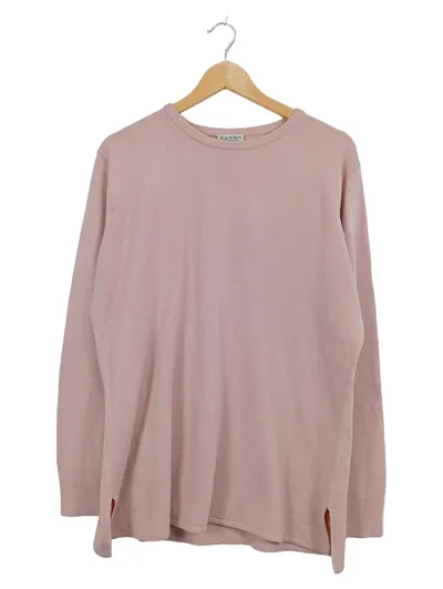 C&A CANDA Damen Pullover Gr. 44/46 Rosa Basic Langarm Strickpullover