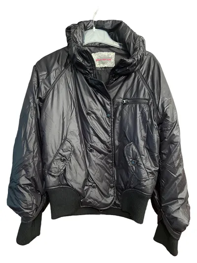 Fornarina Damen Blouson Jacke Gr. L Schwarz Casual Herbst Winter