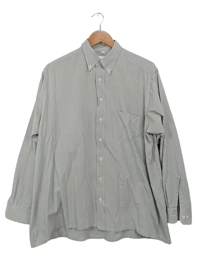 Alpenland Herren Business Hemd Gr. 41/XL Grau Langarm Baumwolle