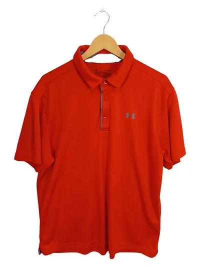 Under Armour Herren Polo Shirt Orange Gr. XL Sportlich Golf Tennis