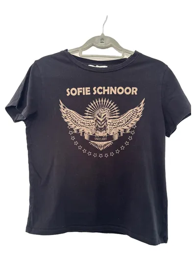 Sofie Schnoor Damen T-Shirt Gr. 36/S Schwarz Casual Baumwolle