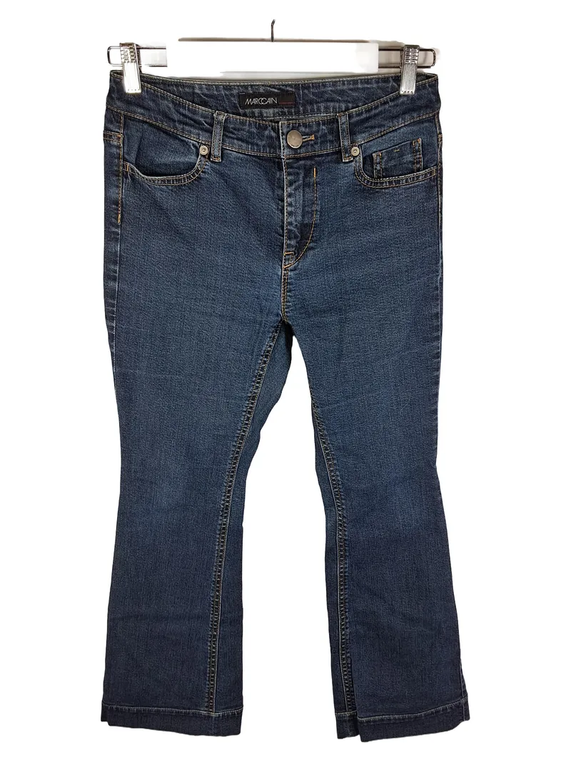 Marc Cain Damen Jeans Bootcut Schlaghose Blau Gr. 36 Denim 1