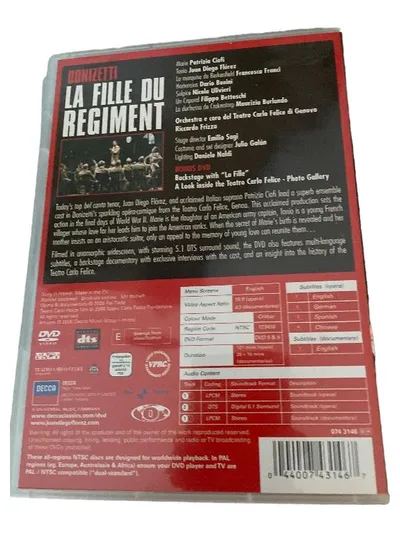 Decca La Fille du Régiment DVD Donizetti Juan Diego Florez Oper Klassik