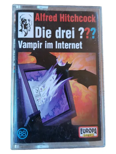 Die drei ??? Vampir im Internet Hörspiel Kassette EUROPA Alfred Hitchcock