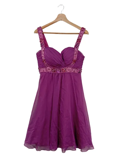 Juju & Christine festliches Kleid Damen Gr. 38 Lila Elegant Partykleid