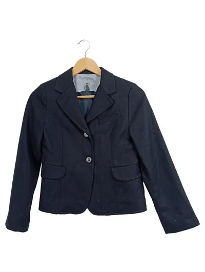 ZARA KIDS Blazer Jacke Mädchen Klassisch Uni Blau Gr. 152 Herbst