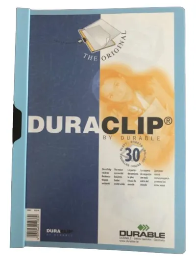 DURACLIP Klemmmappe A4 30 Blatt Hellblau Schnellhefter by DURABLE