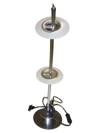 Fischer & Honsel Stehleuchte Modern Silber Metall Glas Stehlampe 1
