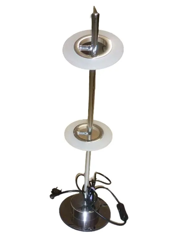 Fischer & Honsel Stehleuchte Modern Silber Metall Glas Stehlampe 1
