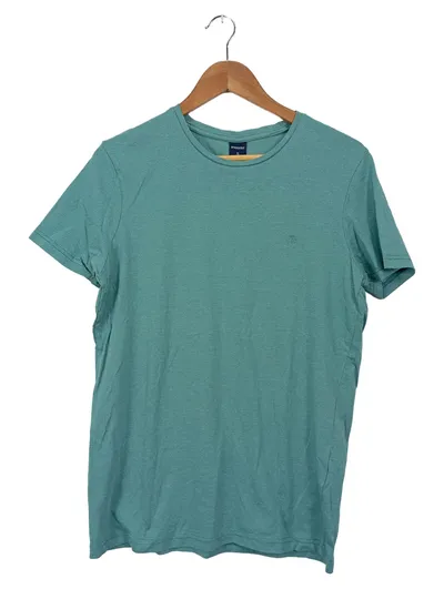 Springfield T-Shirt Herren Türkis Gr. S Basic Strukturmuster